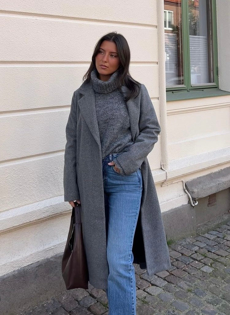 VMFORTUNEAYA Coat - Medium Grey Melange